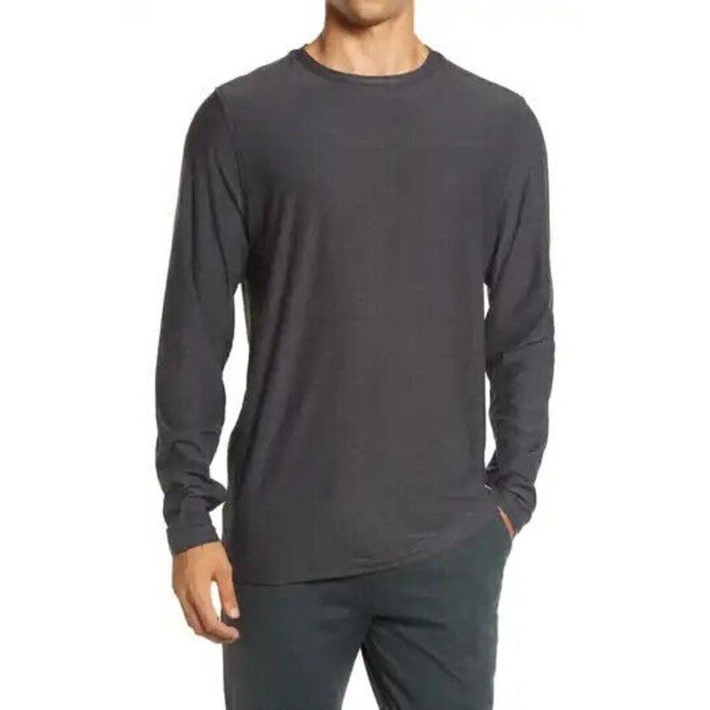 ZELLA BNWOT Men Performance Long Sleeve Shirt Black Activewear
